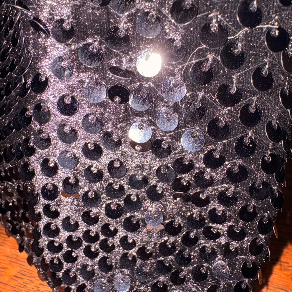 Nine West Black Sequin A-Line Skirt - Picture 2 of 8